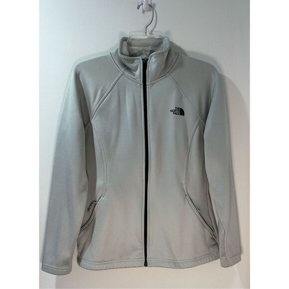 North Face women’s microfiber gray full zip jacket size Medium #17-1771 - Picture 1 of 7